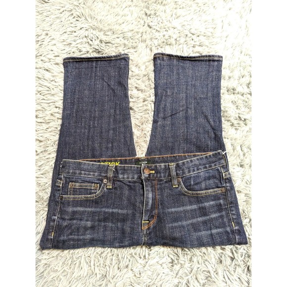 J Crew Matchstick Capri Jeans Womens Size 31 Dark Wash Blue Denim Stretch 31x20 - Picture 3 of 12